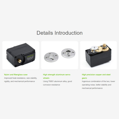 Waveshare 25127 20kg.Cm 106PRM High Speed Bus Servo Motor, 25127