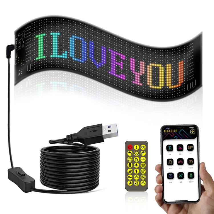 Car Flexible Display Advertising Screen APP Bluetooth Smart Screen, 7x17.3cm（16 x 32 LEDs), 9.2x37.4cm（16 x 64 LEDs）, 10.2x34.8cm（20 x 64 LEDs）, 12x59.5cm（16 x 96 LEDs）