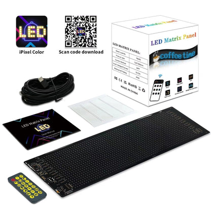 Car Flexible Display Advertising Screen APP Bluetooth Smart Screen, 7x17.3cm（16 x 32 LEDs), 9.2x37.4cm（16 x 64 LEDs）, 10.2x34.8cm（20 x 64 LEDs）, 12x59.5cm（16 x 96 LEDs）