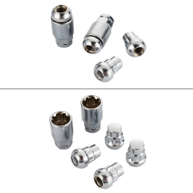 Car Tire Nut Anti-theft Lock, M12x1.5mm(4+2)0226, M12x1.25mm(4+2)0225, M14x1.5mm(4+2)0227, M1/2-20mm(4+2)0224, M12x1.5mm(Ball4+2）