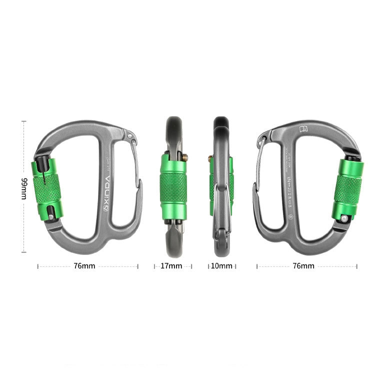 XINDA HH-9767 H-type Climbing Rappelling Friction Lock Descenders Safety Buckle Lock