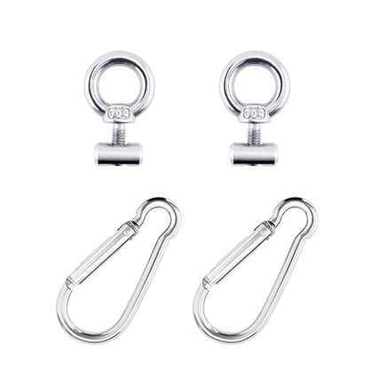 RV Sunshade 304 Stainless Steel Slide Rail Ring, 1pcs M4 Ring + Cylinder, 2pcs M4 Ring + Cylinder, 2pcs M4 Ring + Cylinder + Silver Climbing Buckle