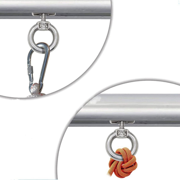 RV Sunshade 304 Stainless Steel Slide Rail Ring, 1pcs M4 Ring + Cylinder, 2pcs M4 Ring + Cylinder, 2pcs M4 Ring + Cylinder + Silver Climbing Buckle