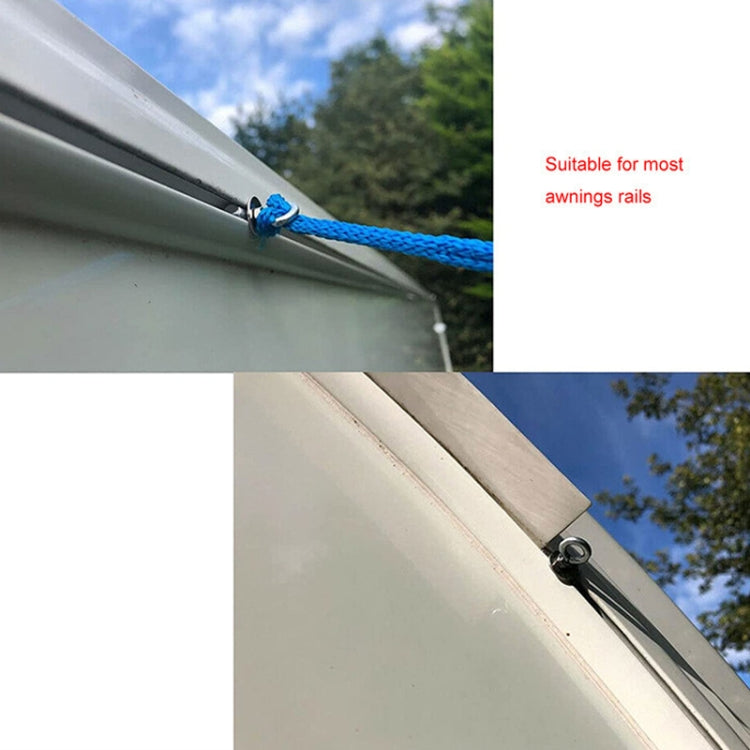 RV Sunshade 304 Stainless Steel Slide Rail Ring, 1pcs M4 Ring + Cylinder, 2pcs M4 Ring + Cylinder, 2pcs M4 Ring + Cylinder + Silver Climbing Buckle