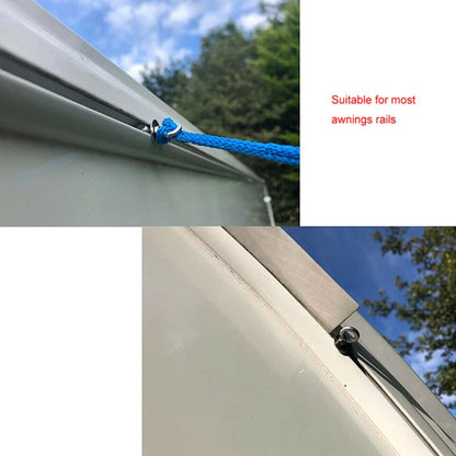 RV Sunshade 304 Stainless Steel Slide Rail Ring, 1pcs M4 Ring + Cylinder, 2pcs M4 Ring + Cylinder