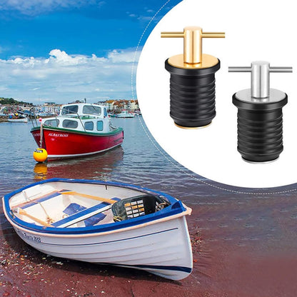 Marine Motorboat Deck Cross Drain Plug Screw, Copper For 25mm, Copper For 32mm, Stainless Steel For 25mm