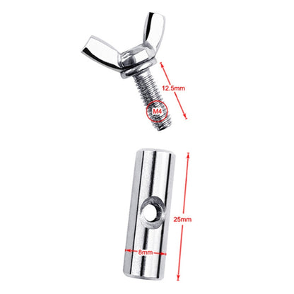 RV Tent 304 Stainless Steel Slide Rail Track Ring Screw Nut, 2pcs