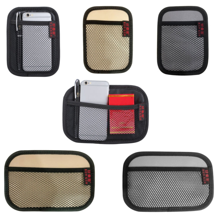 Microfiber Leather Car Mobile Phone Sticky Storage Net Bag, H005 Black Small, H006 Beige Small, H007 Gray Small, H008 Black Large, H009 Beige Large, H010 Gray Large