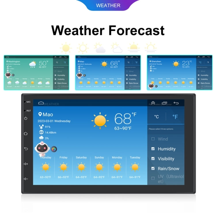 Android 13.0 Dual Butt Universal Wireless Carplay Car Navigation Center Control All-In-One Monitor, 10.1inch