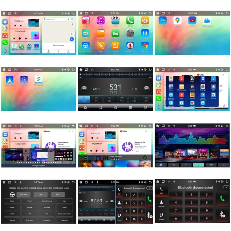 Android 13.0 Dual Butt Universal Wireless Carplay Car Navigation Center Control All-In-One Monitor, 10.1inch