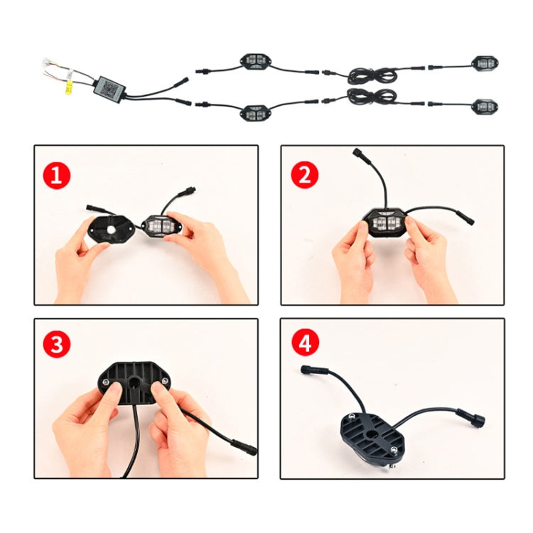 Car Chassis Light RGB Colorful Atmosphere Light, 8 in 1, 10 in 1, 12 in 1