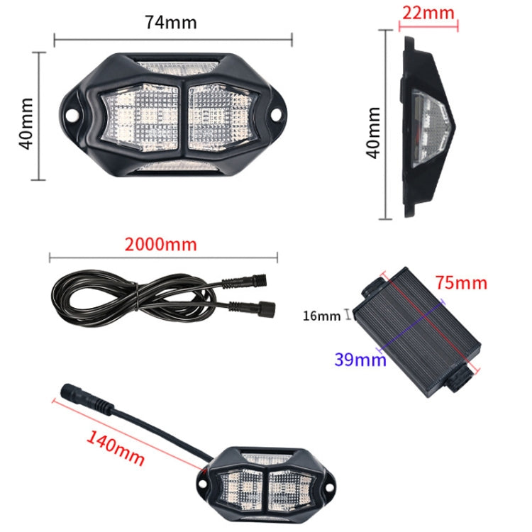 Car Chassis Light RGB Colorful Atmosphere Light, 8 in 1, 10 in 1, 12 in 1