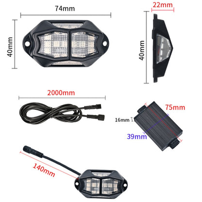 Car Chassis Light RGB Colorful Atmosphere Light, 8 in 1, 10 in 1, 12 in 1