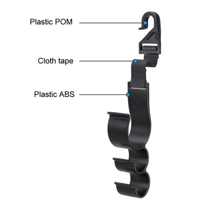1pair Car Seat Back Umbrella Fixed Storage Hook, Standard, Adjustable