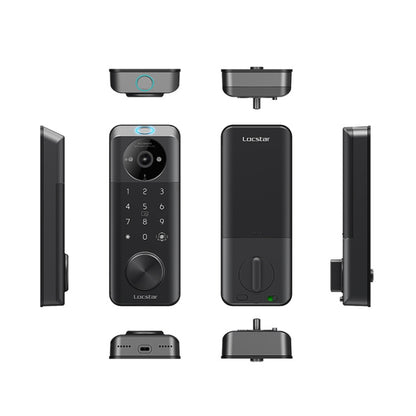 C95 Smart Fingerprint Deadbolt Lock Supports Bluetooth WiFi APP, 5 Ways To Unlock, With Camera Doorbell, C95
