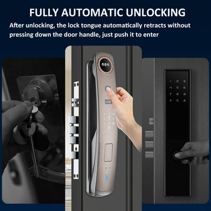 M6 3D Face Recognition Fingerprint Door Lock Support APP Smart IC Card Password Unlock, M6