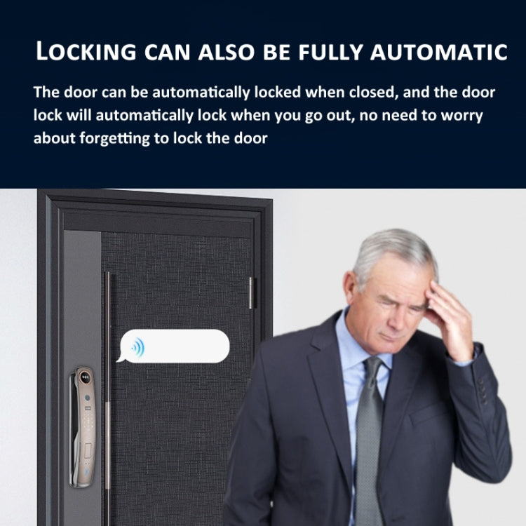 M6 3D Face Recognition Fingerprint Door Lock Support APP Smart IC Card Password Unlock, M6