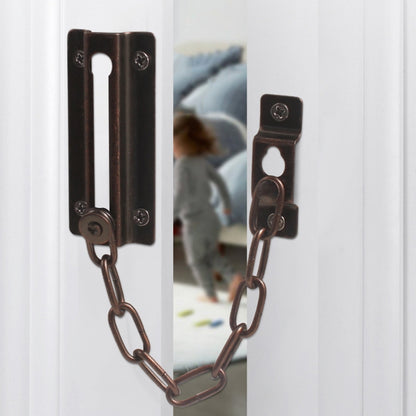 Security Door Chain Anti-theft Home Door Bolt Latch Window Chain Lock, Square Black, Square Silver, Square Red Bronze, Round Gold, Round Bronze, Round Silver