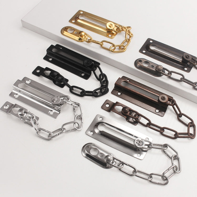 Security Door Chain Anti-theft Home Door Bolt Latch Window Chain Lock, Square Black, Square Silver, Square Red Bronze, Round Gold, Round Bronze, Round Silver