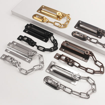Security Door Chain Anti-theft Home Door Bolt Latch Window Chain Lock, Square Black, Square Silver, Square Red Bronze, Round Gold, Round Bronze, Round Silver