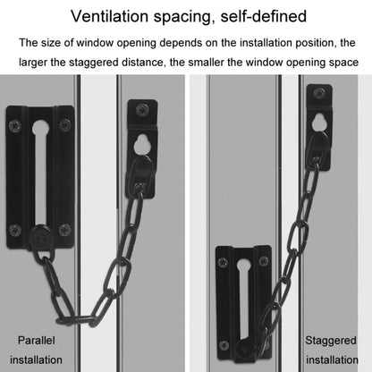 Security Door Chain Anti-theft Home Door Bolt Latch Window Chain Lock, Square Black, Square Silver, Square Red Bronze, Round Gold, Round Bronze, Round Silver