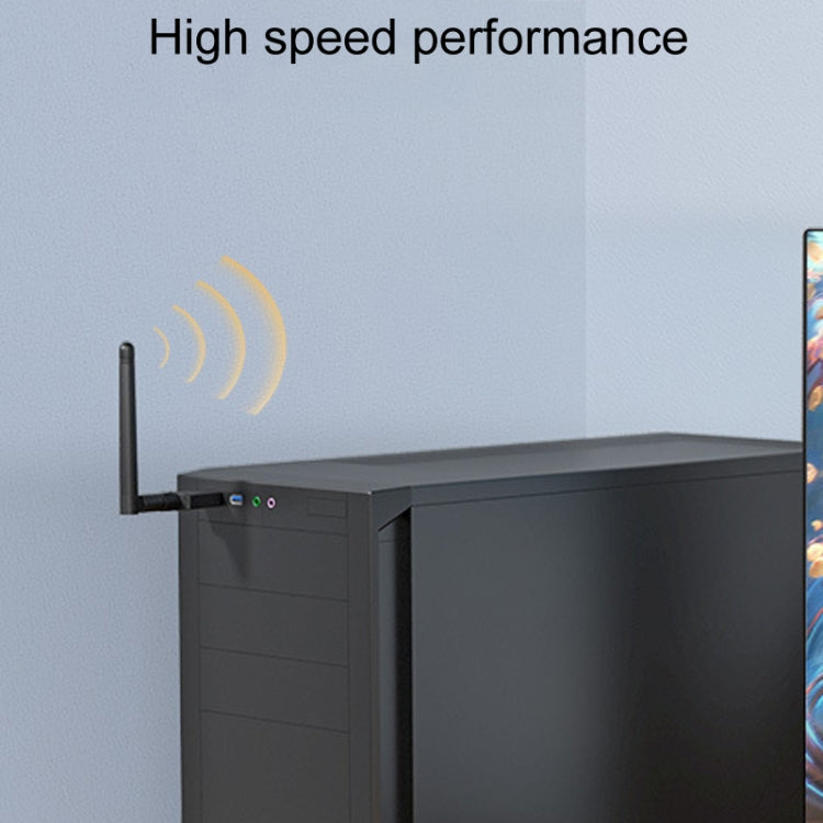 JINGHUA N5 Dual Band Driverless High Gain Antenna USB Wireless Network Card, Antenna Model 600M