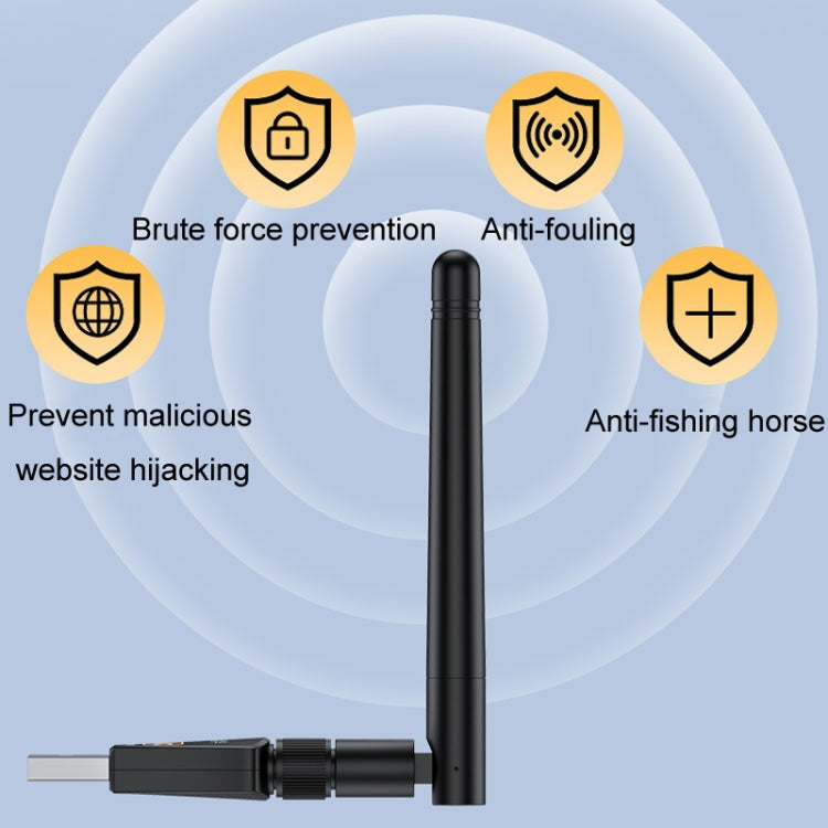 JINGHUA N5 Dual Band Driverless High Gain Antenna USB Wireless Network Card, Antenna Model 600M
