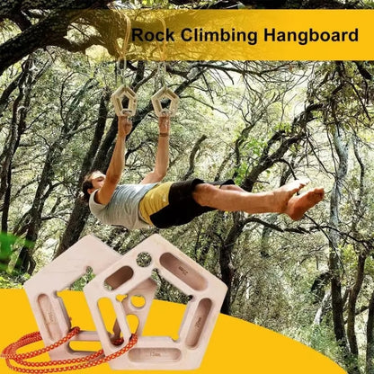 2pcs /Set Wooden Pull-Up Board Finger Strengthener Hangboard for Rock Climbing