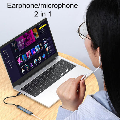 JINGHUA N800 Drive Free Sound Card Computer To Docking Station With Audio Interface, USB, Type-C