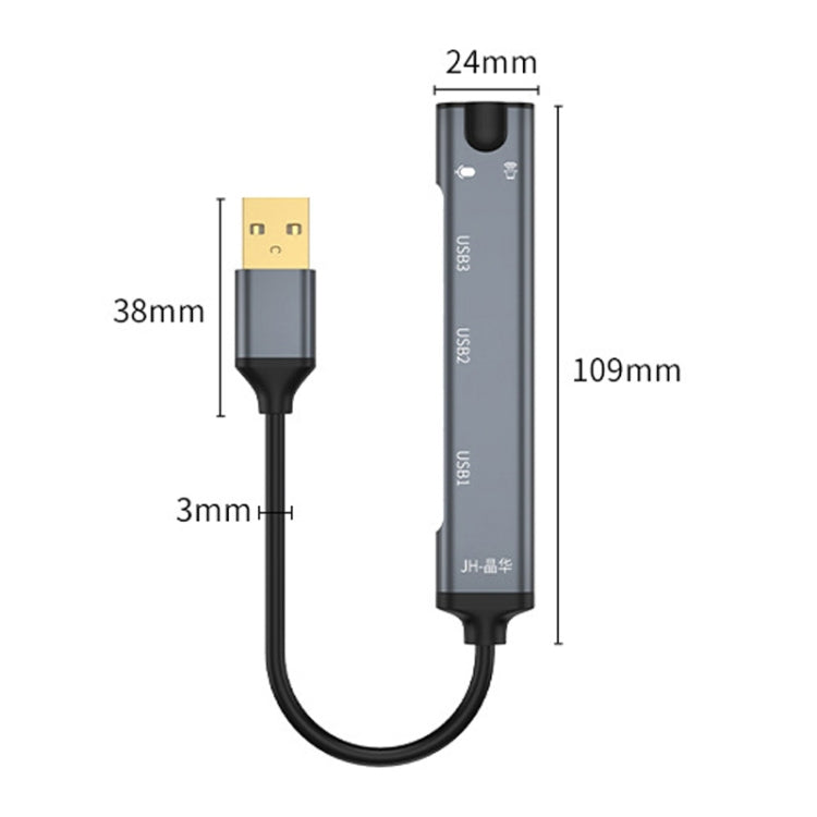 JINGHUA N800 Drive Free Sound Card Computer To Docking Station With Audio Interface, USB, Type-C
