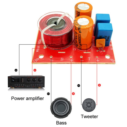 High And Low 2-Way Audio Crossover Bookshelf Speaker Conversion Divider, D224