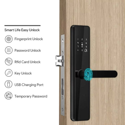 A50 Smart Fingerprint Lock Electronic Indoor Lock Apartment Lock With Handle