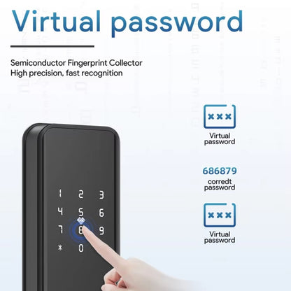 A50 Smart Fingerprint Lock Electronic Indoor Lock Apartment Lock With Handle