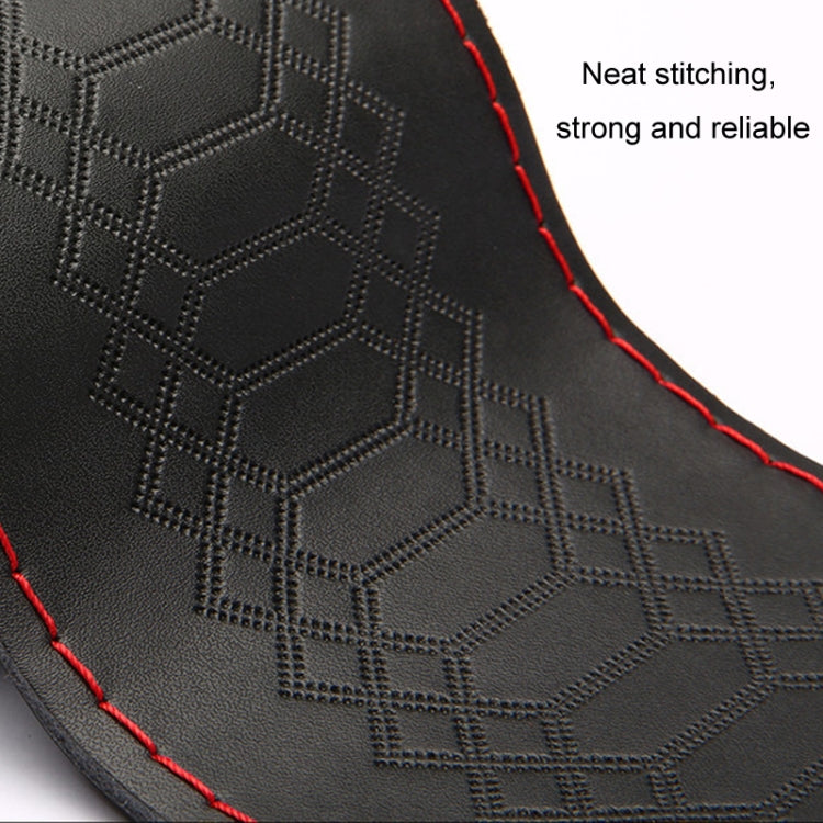 Four-season Embossed Hand-sewn Cowhide Steering Wheel Cover, 38cm