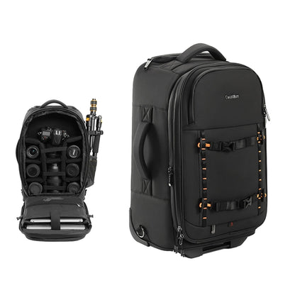 Cwatcun D136 Generation 1 Large Camera Trolley Shoulder Bag Large Capacity Outdoor Photography Storage Case, D136