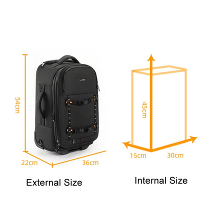 Cwatcun D136 Generation 1 Large Camera Trolley Shoulder Bag Large Capacity Outdoor Photography Storage Case, D136