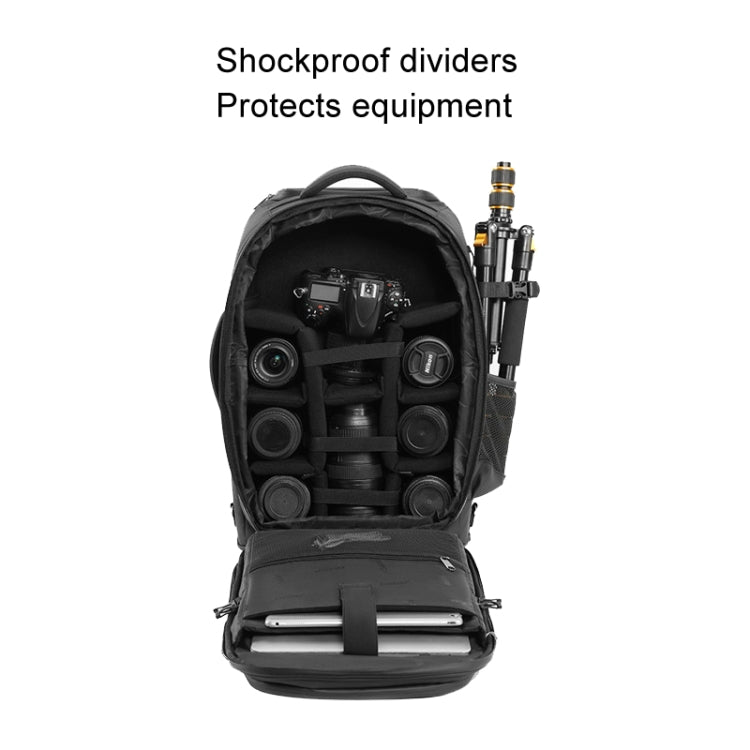 Cwatcun D136 Generation 1 Large Camera Trolley Shoulder Bag Large Capacity Outdoor Photography Storage Case, D136