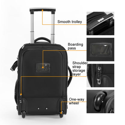 Cwatcun D136 Generation 1 Large Camera Trolley Shoulder Bag Large Capacity Outdoor Photography Storage Case, D136