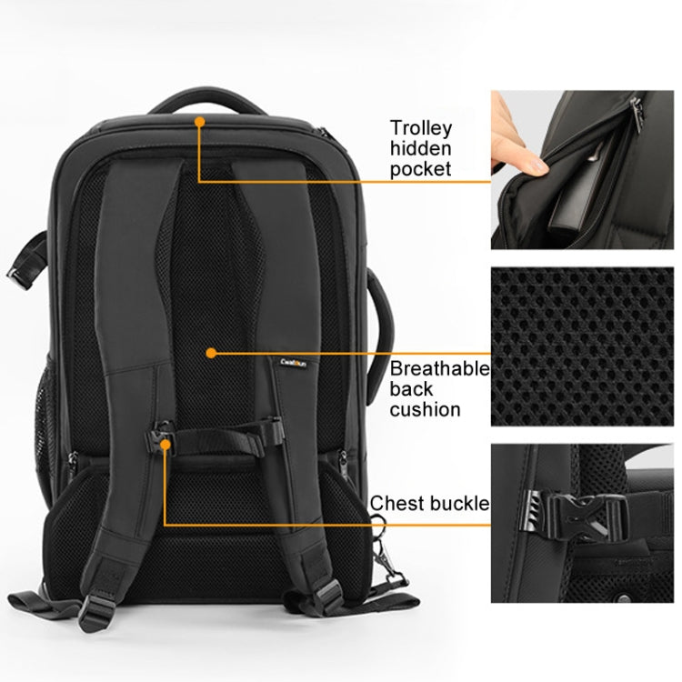 Cwatcun D136 Generation 1 Large Camera Trolley Shoulder Bag Large Capacity Outdoor Photography Storage Case, D136