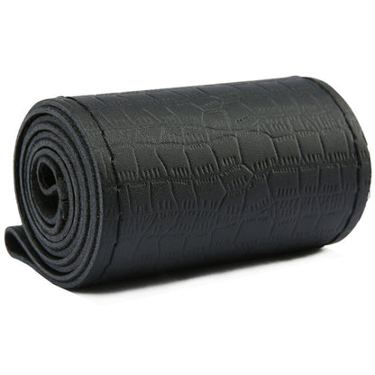 Four-season Embossed Cowhide Hand-sewn Steering Wheel Cover, 38cm