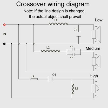WEAH-3007B Home Cinema Speaker Crossover High Medium And Low 3-Way Audio Modification Divider, WEAH-3007B