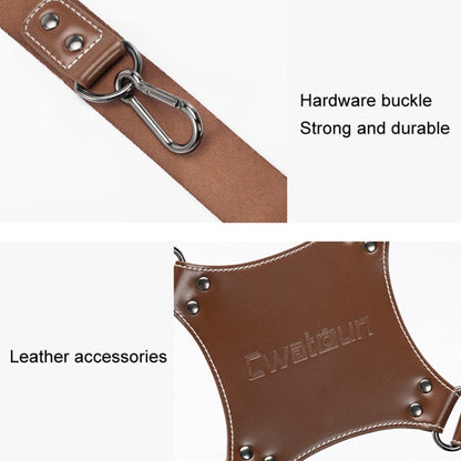 Cwatcun H90 Dual Camera Leather Strap Adjustable Multi-functional Convenient Camera Shoulder Strap, H90 2.0