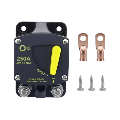 RV Yacht Manual Reset Ignition Protection Fuse Switch With Terminal Accessories, 50A, 100A, 150A, 200A, 250A, 300A