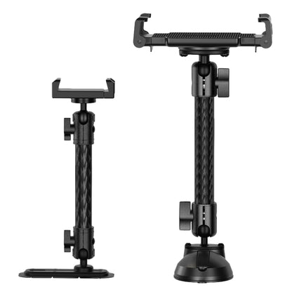 Car Phone Mount Extension Arm Double Jointed Swivel Adjustment Carbon Fiber Bracket Connecting Rod, 140mm For 20mm Ball Head, 170mm For 25.4mm Ball Head