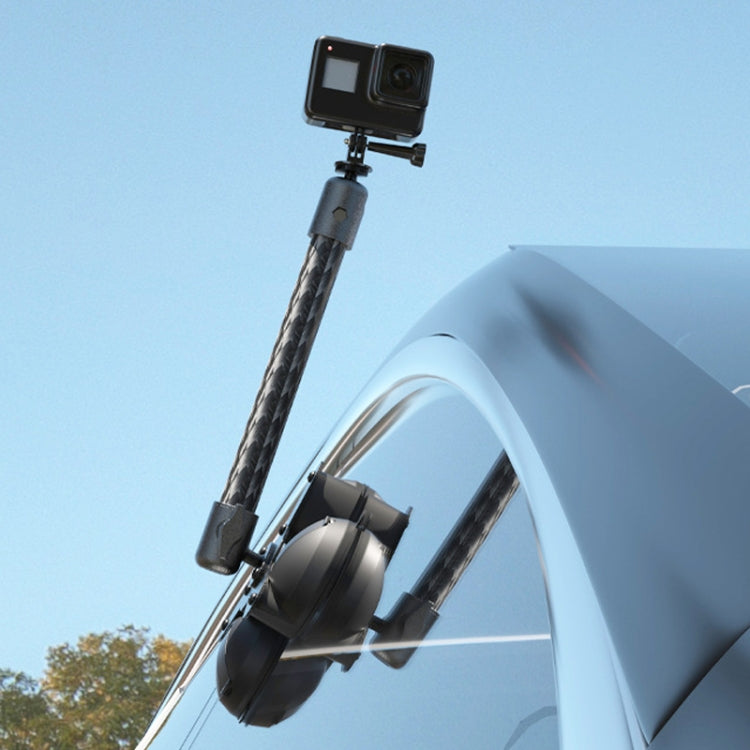 Car Phone Mount Extension Arm Double Jointed Swivel Adjustment Carbon Fiber Bracket Connecting Rod, 140mm For 20mm Ball Head, 170mm For 25.4mm Ball Head