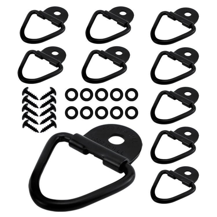 Trailer ATV Bolt-on Hook Truck Cargo Tie-down Ring, 10pcs /Set Hook
