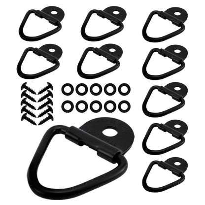 Trailer ATV Bolt-on Hook Truck Cargo Tie-down Ring, 10pcs /Set Hook