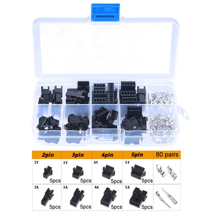 200pcs /Box JST-SM 2.54mm Pitch 2/3/4/5Pin Male/Female Header Connectors Adaptor