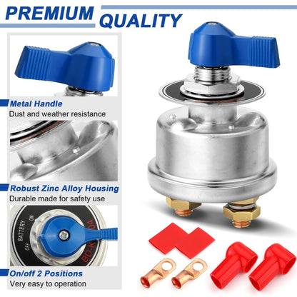 RV Yacht Anti-leakage Battery Power Main Switch, Without Accessories, With Accessories