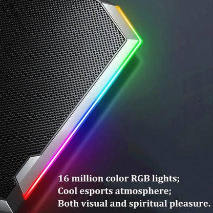 ICE COOREL 8-Fans Adjustable Laptop Stand Radiator With RGB Ambient Light, K10 8-Fans